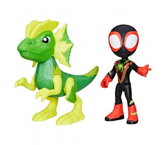 Figura Miles Spin Morales & Marvels Electrosaurus Spidey and his Amazing Friends Marvel