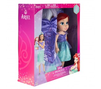 Muñeca Ariel + Disfraz La Sirenita Disney 38cm