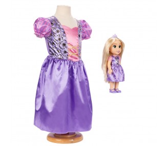 Muñeca Rapunzel + Disfraz Disney 38cm