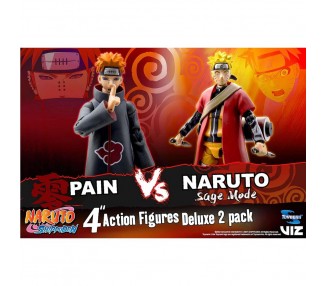 Set figuras Naruto vs Pain Sage Mode 25th Anniversary Naruto Shippuden 10cm