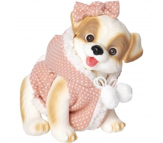 Muñeco bebe reborn perrito chaleco