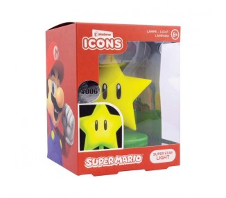 Lampara Icons Estrella Super Mario Bros 12cm