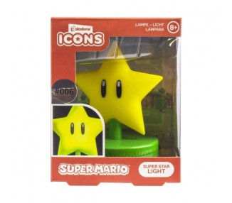 Lampara Icons Estrella Super Mario Bros 12cm