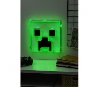 Lampara pared LED Creeper Minecraft 25cm