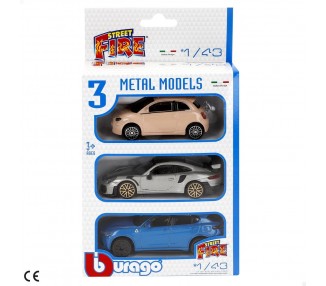 Blister 3 coches Street Fire surtido