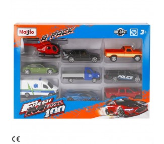 Blister 9 coches surtido