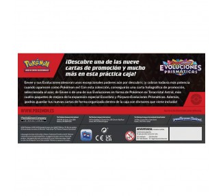 Estuche sorpresa juego cartas coleccionables Evoluciones Prismaticas Pokemon español