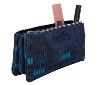 Portatodo Azul Jaspeado  triple