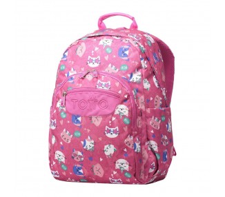 Mochila Fiesta Gatitos Acuareles 44cm