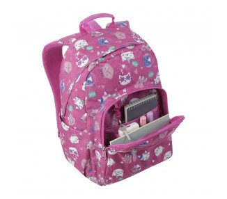 Mochila Fiesta Gatitos Acuareles 44cm