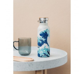 Botella acero inoxidable La Gran Ola de Kanagawa Hokusai 500ml