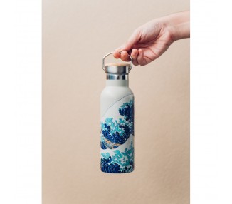 Botella acero inoxidable La Gran Ola de Kanagawa Hokusai 500ml