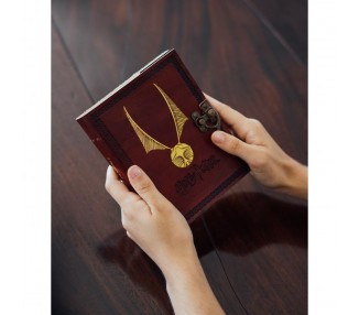 Cuaderno cuero Snitch Dorada Harry Potter