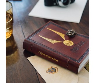 Cuaderno cuero Snitch Dorada Harry Potter