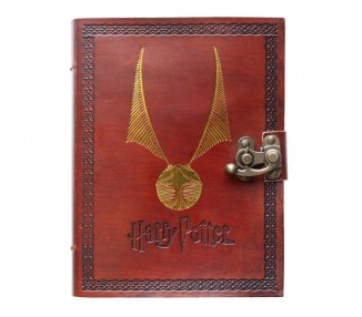 Cuaderno cuero Snitch Dorada Harry Potter