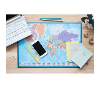 Vade tapete escritorio Mapa Mundo Frances