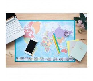 Vade tapete escritorio Mapa Mundo español