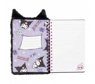 Cuaderno A5 Fluffy Kuromi Hello Kitty