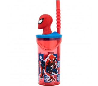 Vaso figura 3D Spiderman Marvel 360ml