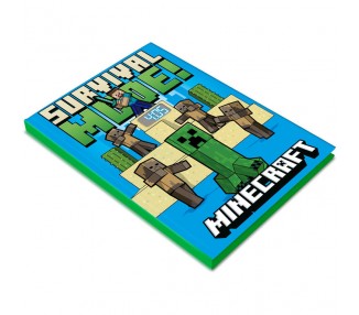 Cuaderno con reloj led Minecraft