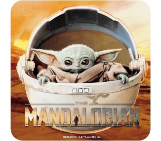 Set Taza + Posavasos y Llavero Yoda the Child Mandalorian Star Wars