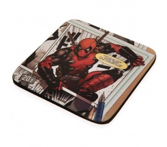 Taza + Llavero + Posavasos Deadpool Marvel