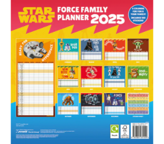 Calendario planificador familiar Star Wars