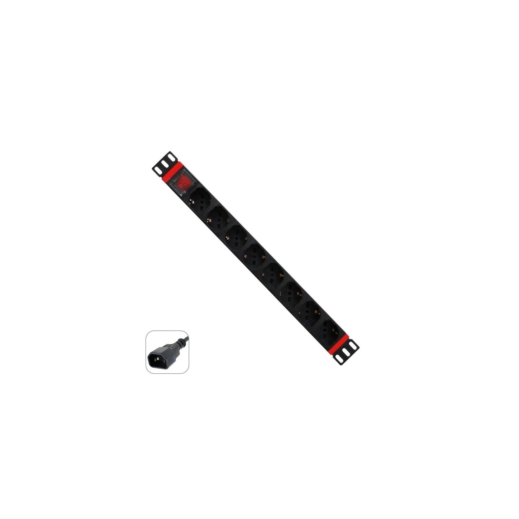 Wp Regleta 19" 8 Tomas Schuko On/Off Switch