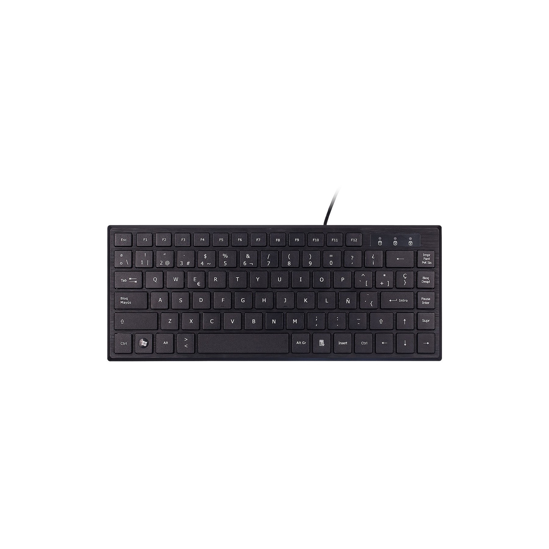 Kb 302 Mini Teclado Usb Qwerty Negro