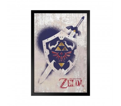 The Legend Of Zelda Lienzo 30X40 Hyliand Shield Stencil