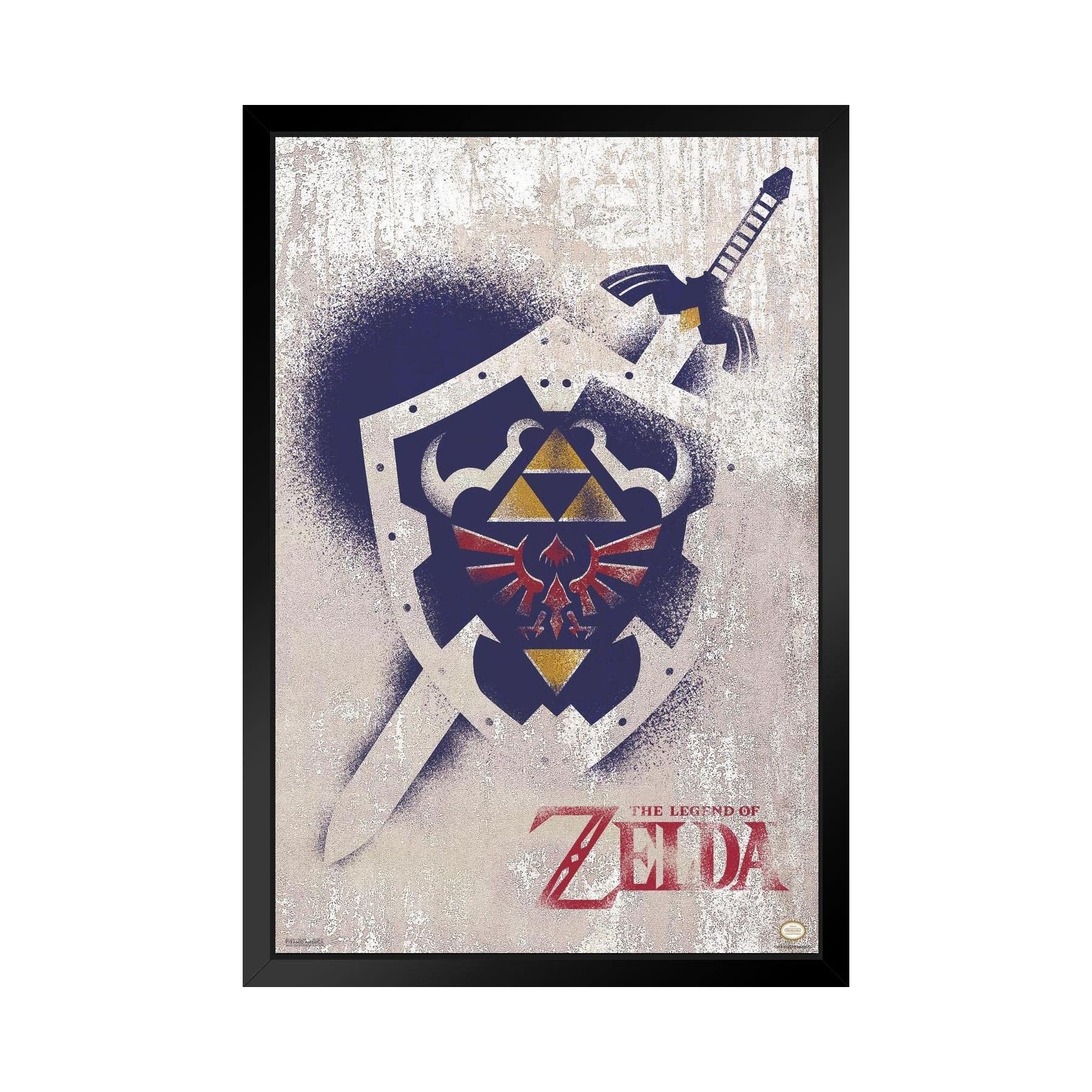 The Legend Of Zelda Lienzo 30X40 Hyliand Shield Stencil