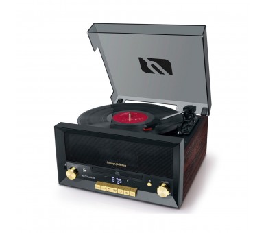 Muse Mt-112 W Wood / Tocadiscos Con Radio Fm Y Altavoces
