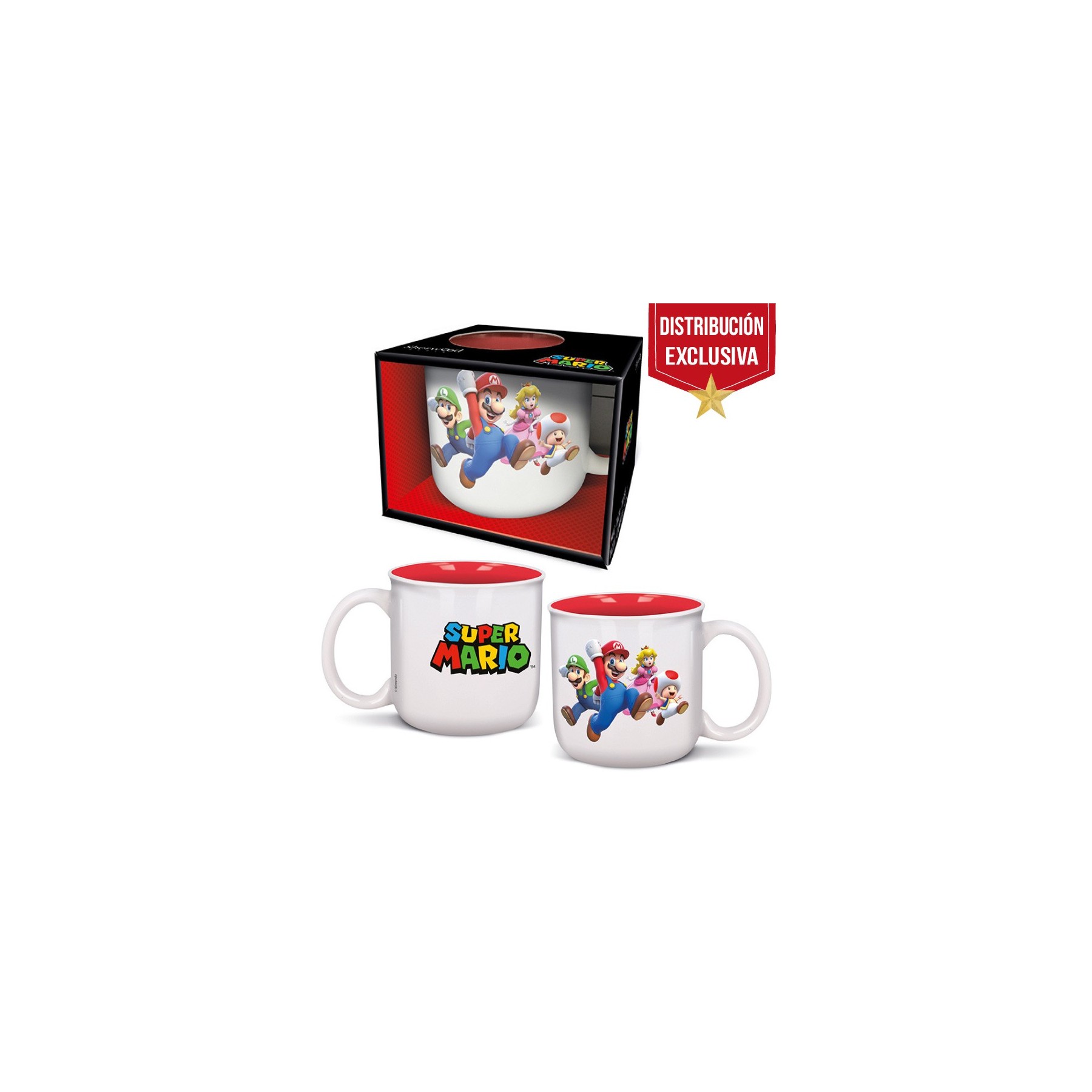 Taza Desayuno 360ml Mario y sus Amigos