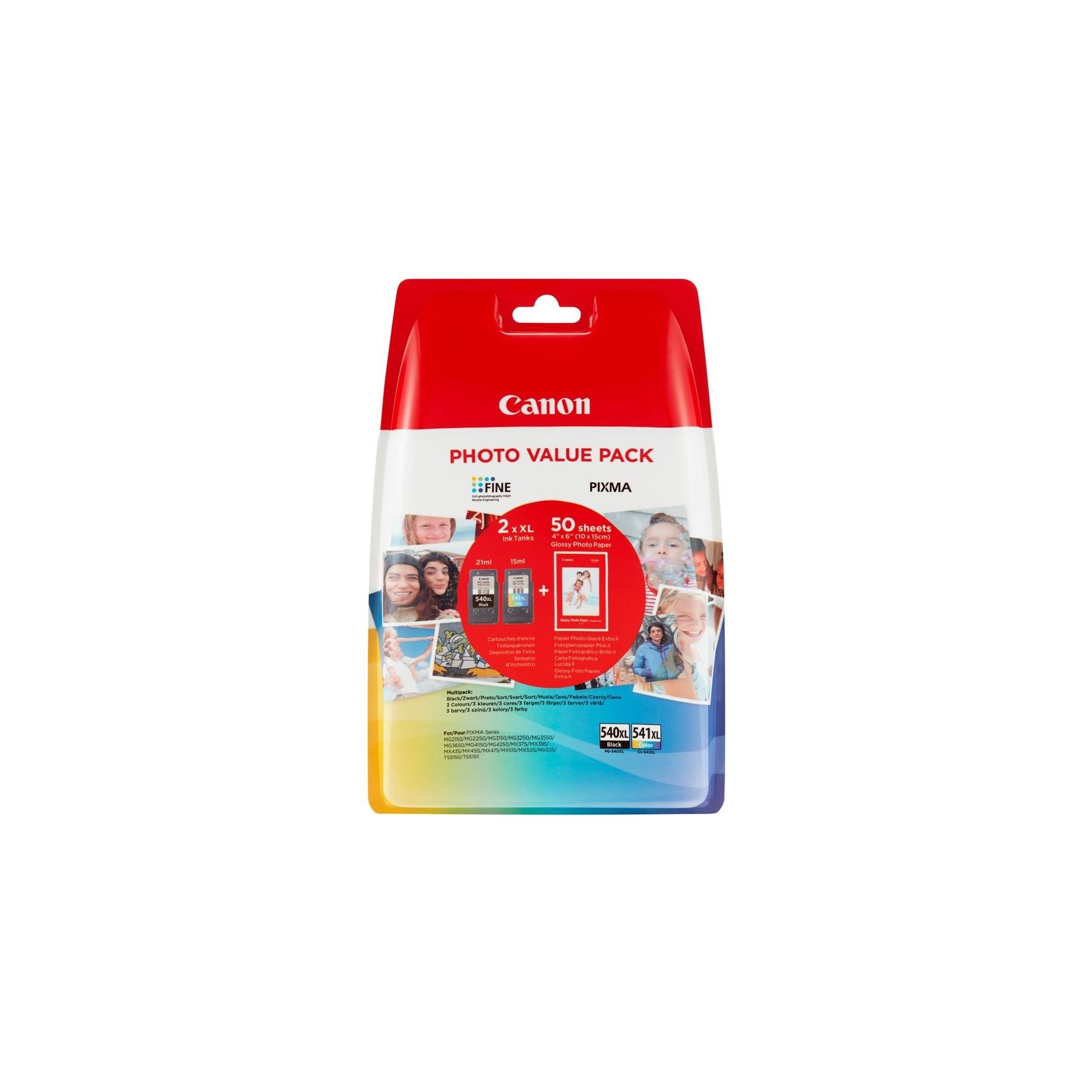 Multipack Canon Pg - 540L - Cl - 541Xl + Papel Fotografico