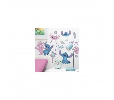Pack Vinilos De Pared Stitch Y Angel 44 X 23 Cm
