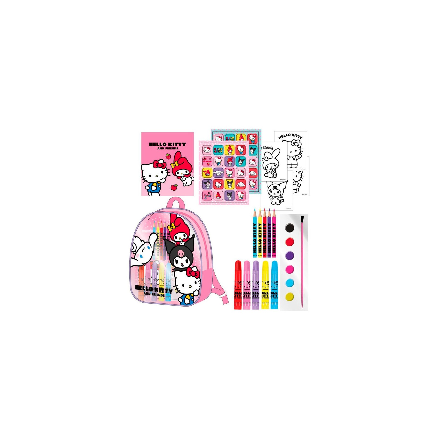 Set Papeleria Mochila Hello Kitty