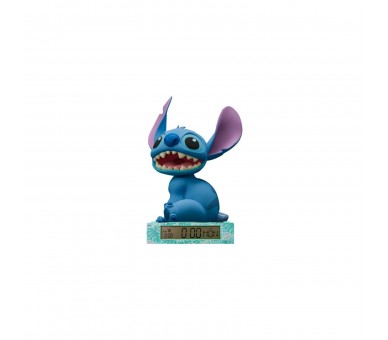 Lampara 3D Con Despertador Stitch Disney