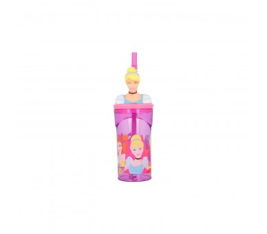 Vaso Figura 3D Princesas Disney 360Ml 12 Unidades