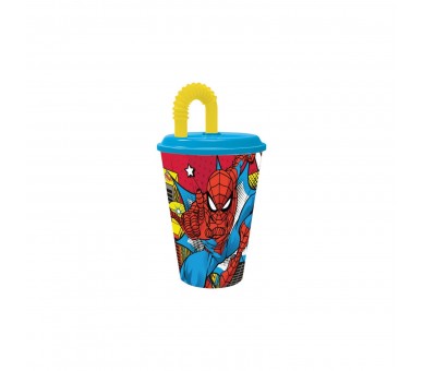 Vaso Caã±A Spiderman Marvel 430Ml 12 Unidades