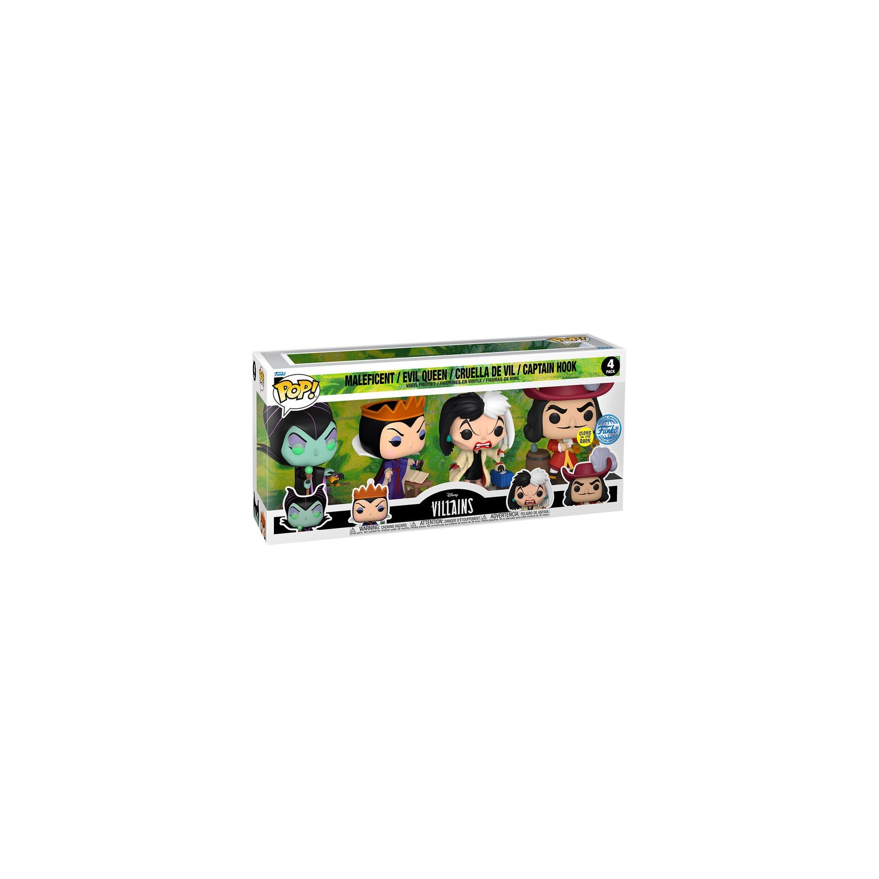Blister 4 Figuras Pop Disney Villanas