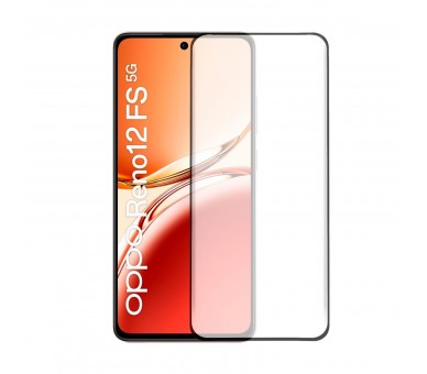 Jc Protector De Pantalla Full Glue Negro / Oppo Reno 12F /12