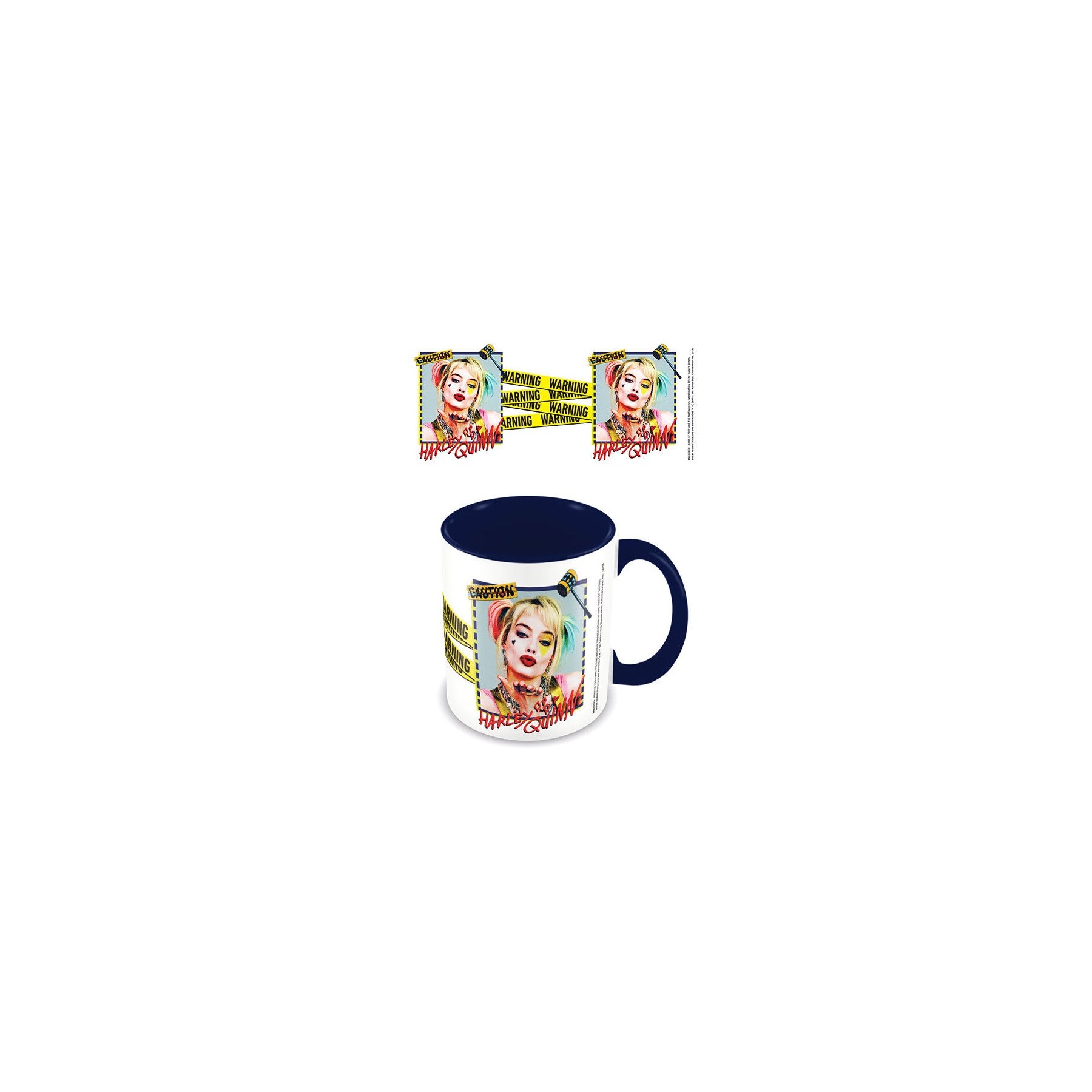 Taza Harley Quinn Warning Birds of Prey DC Comics