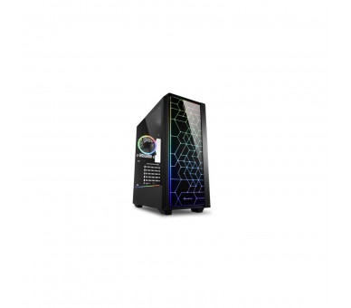 Caja Sharkoon Lit 100 Atx 2Xusb3.0 Rgb Sin Fuente Negro