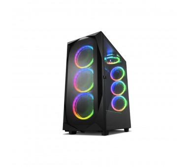Caja Atx Sharkoon Rev300 2Xusb3.0 Rgb Sin Fuente Negro