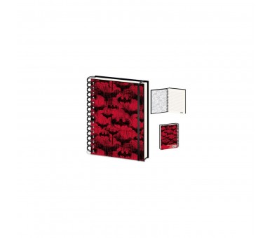 Set De Cuaderno Y Bolígrafo Dc Comics Batman Rojo