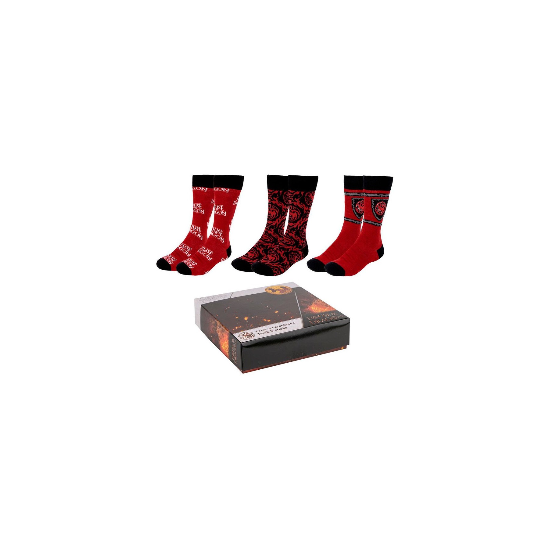 Set 3 Calcetines La Casa Del Dragon Adulto