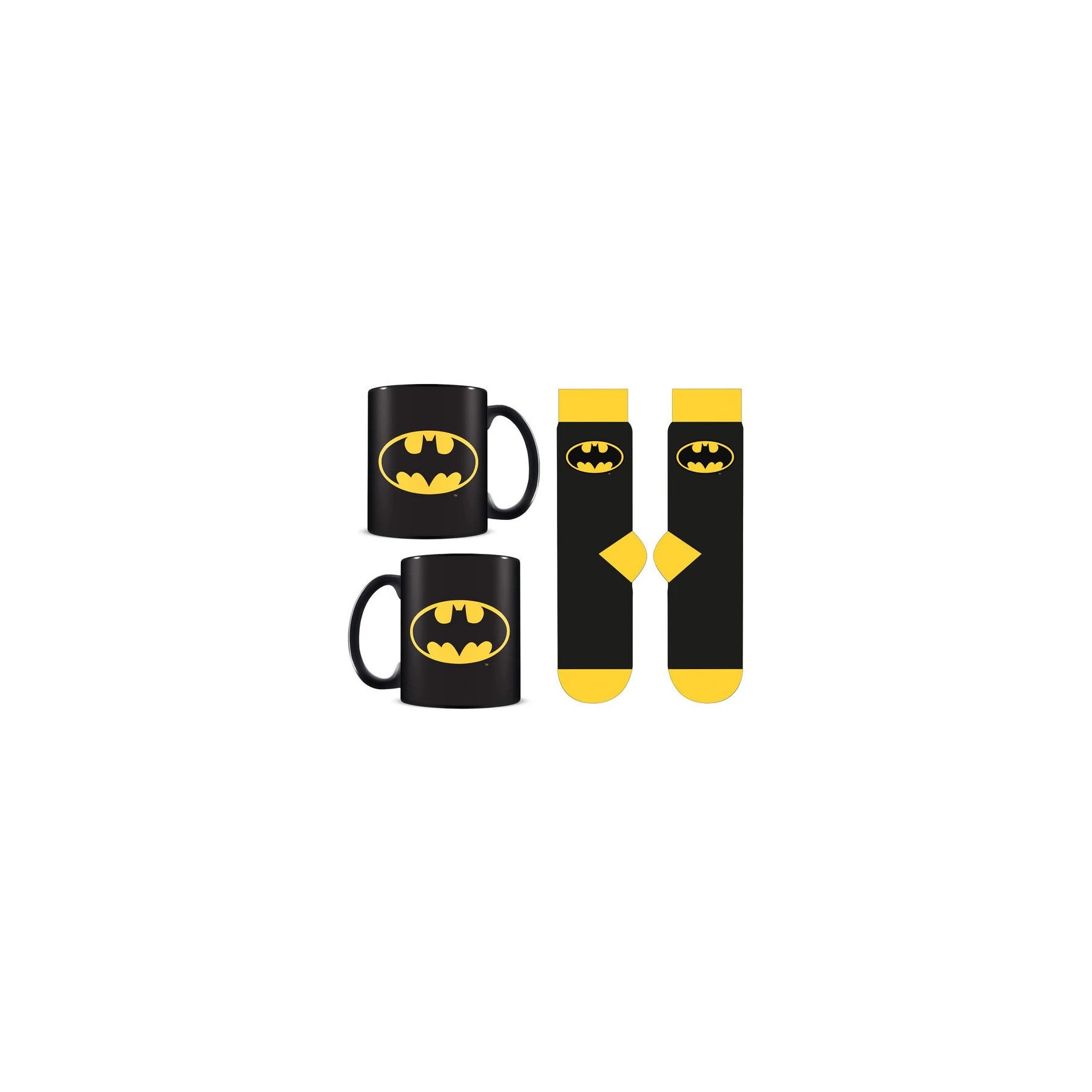 Caja regalo taza y calcetín logo Batman