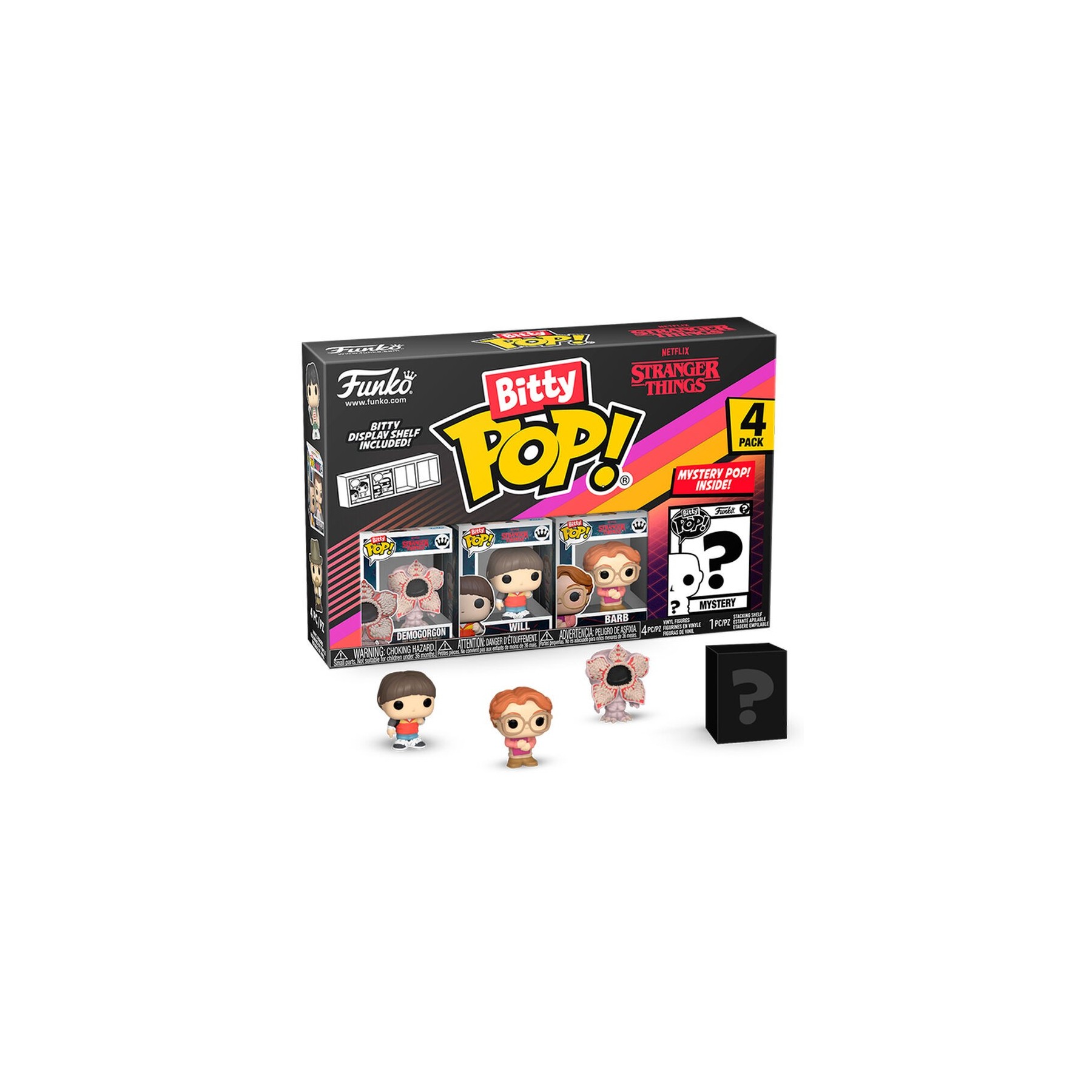 Blister 4 Figuras Bitty Pop Stranger Things Demogorgon