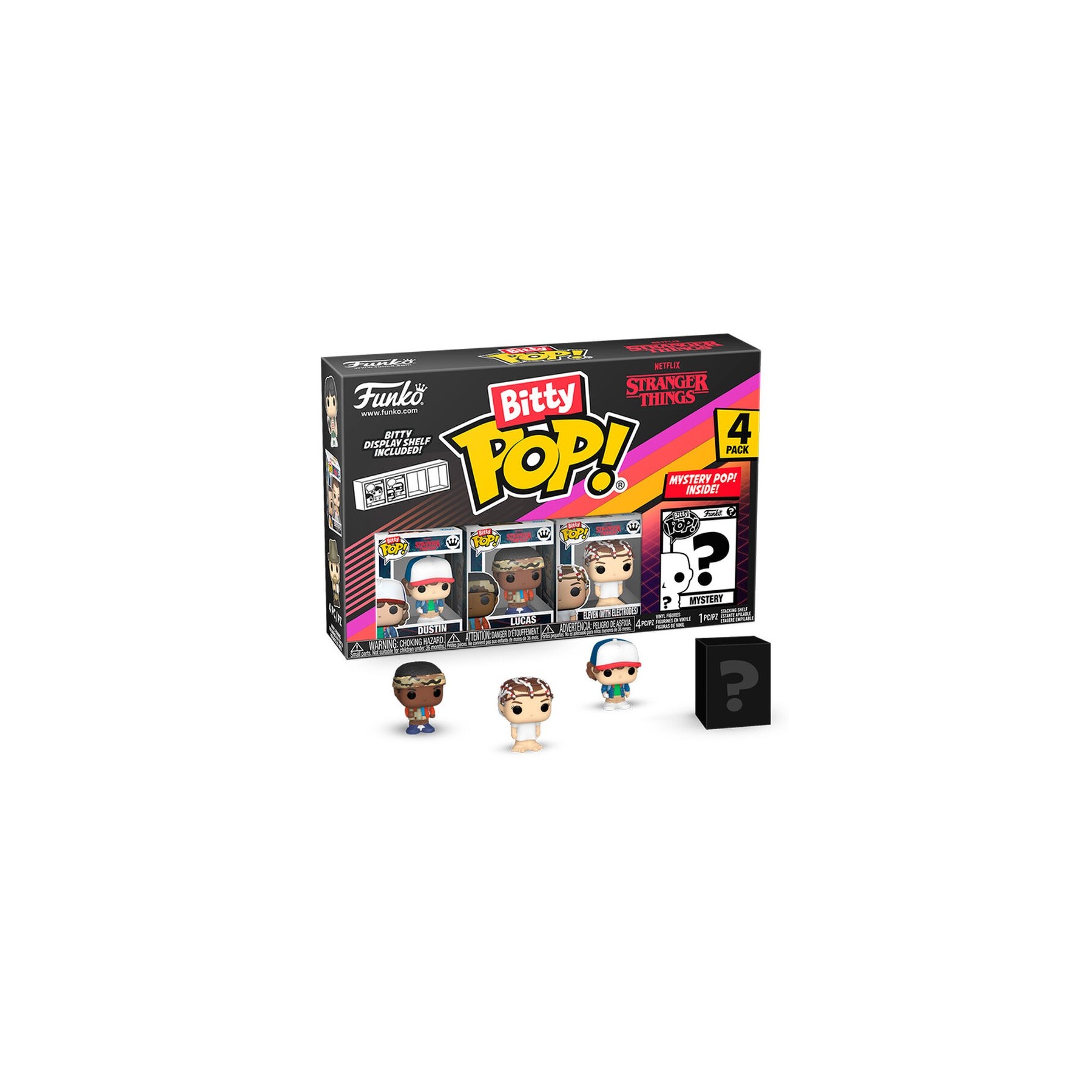 Blister 4 Figuras Bitty Pop Stranger Things Dustin