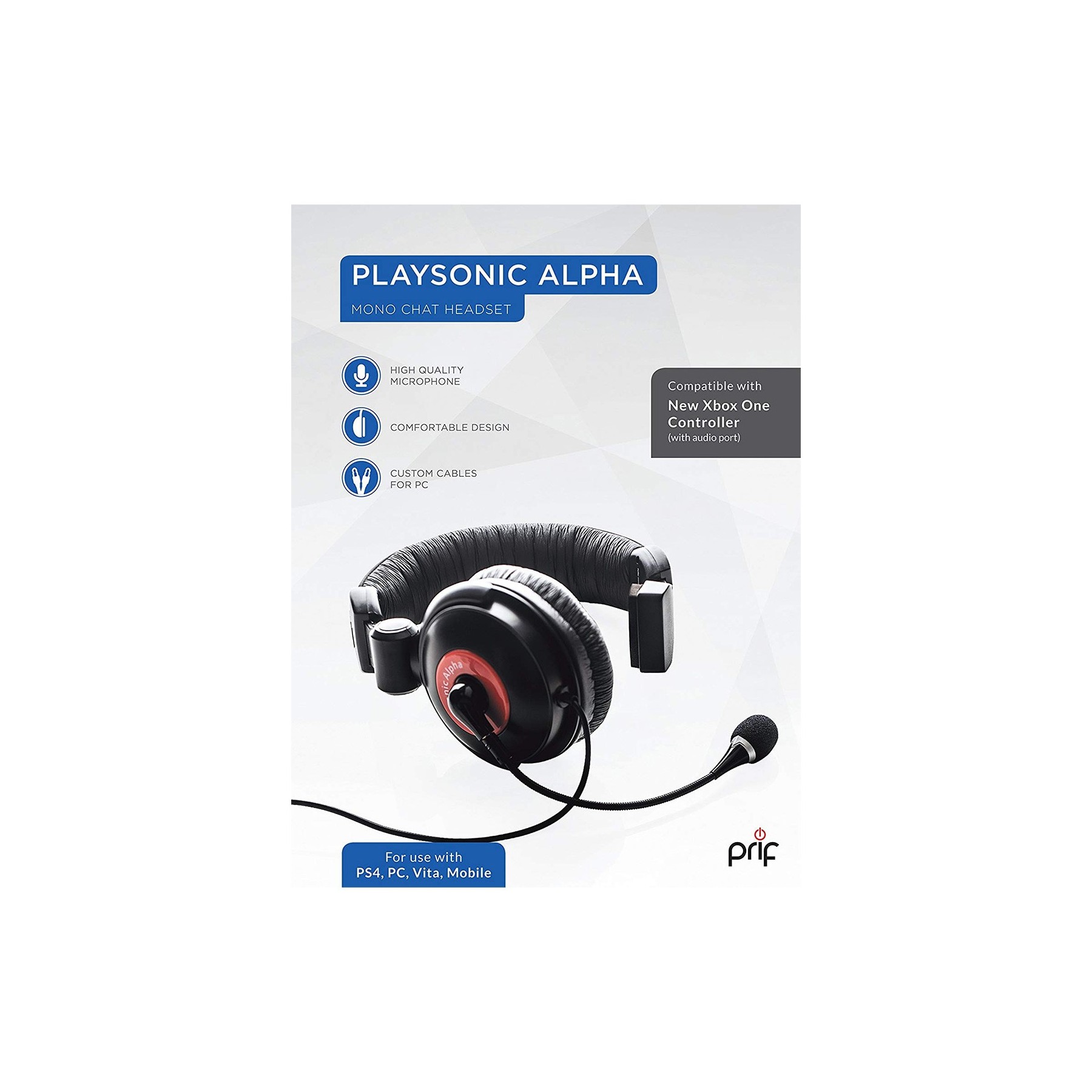 Prif Playsonic Alpha Mono Chat Headset [Ps4]